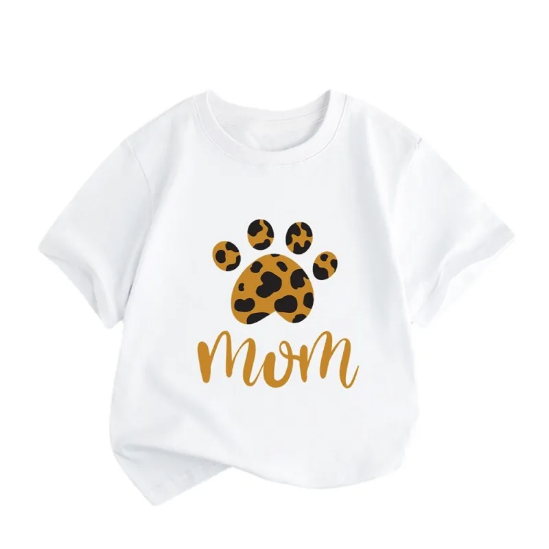 (Buy 1 Get 1) Children Kids Baby Fashion Girls Casual Basic Leopard Print Short Sleeve T-Shirt