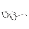 (Buy 1 Get 1) Men Simple Anti-Blue Light Generous Frame Metal Glasses Frame