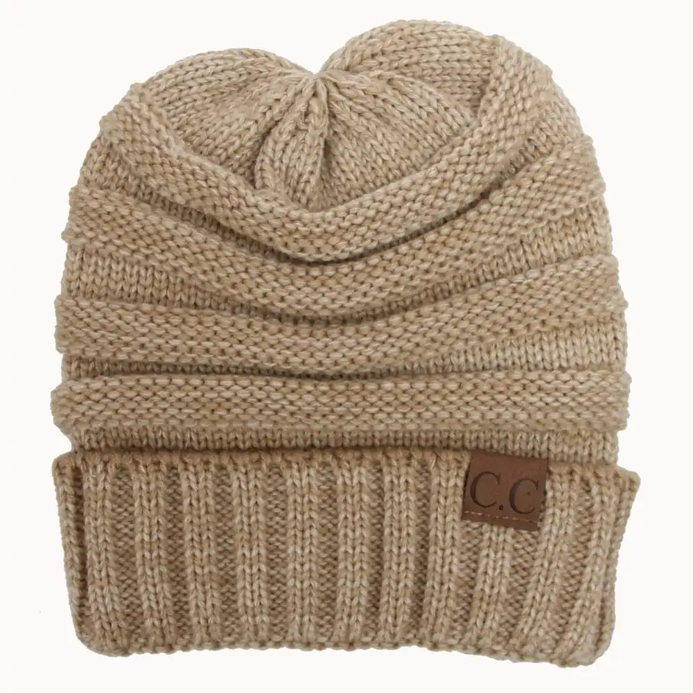 (Buy 1 Get 1) Fashion Letter Label Solid Color Knitted Hat