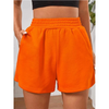 Women'S Fashion Casual Athleisure Solid Color Elastic Waist Loose Shorts