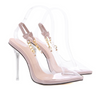 Women Fashion Sexy Transparent Pointed Toe Stiletto Heel Sandals