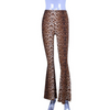 Women'S Fashion Sexy Leopard Printing High Waist Flared Trousers