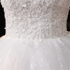 Women Elegant Stand Collar Crochet Hollow Out Lace Wedding Gown