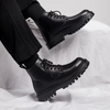 (Buy 1 Get 1) Men Fashion Casual Versatile Round-Toe Low Heel Thick-Soled Lace-Up Combat Boots