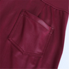 Women Fashion Solid Color High Waist Sash PU Pants