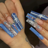 ( Buy 1 Get 2 )  Women Fashion Christmas Snowflake Removable False Nails