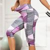 Women Fashion Geometric Print Hip Pocket Sports Fitness Yoga Pants