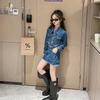 Kids Teen Girl Fashion Irregular Denim Two-Piece Set