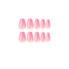 ( Buy 1 Get 2 ) Women Simple Fashion Ballet Pink Gradient Wearable False Nails