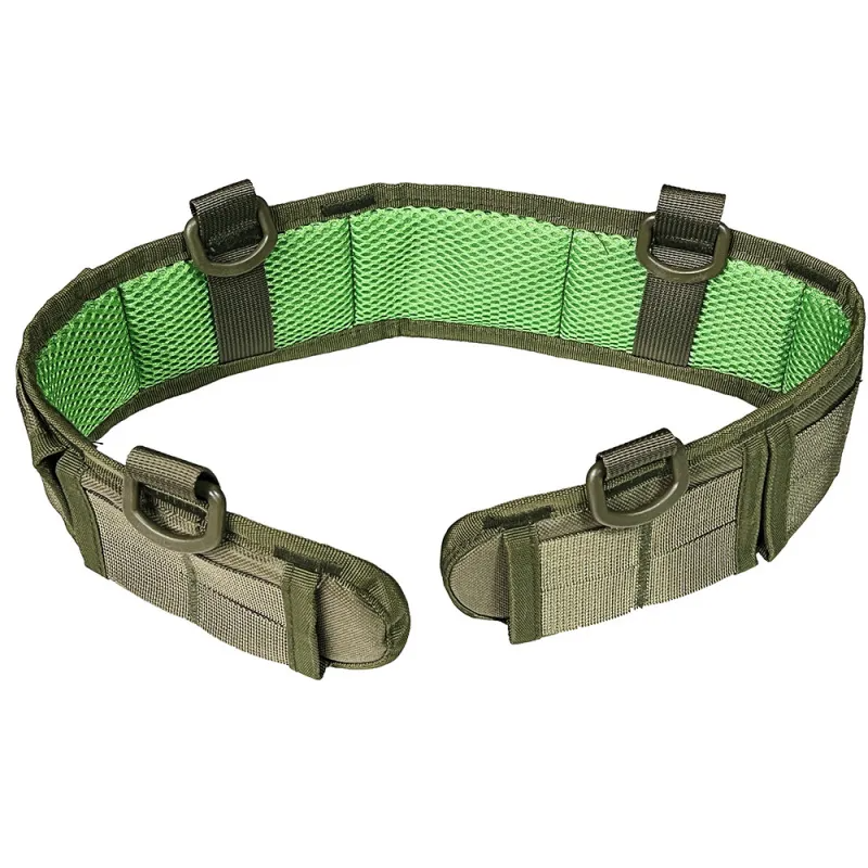 Men Fashion Casual Outdoor Color Block Metal Buckle Tactical Woven Nylon Belt