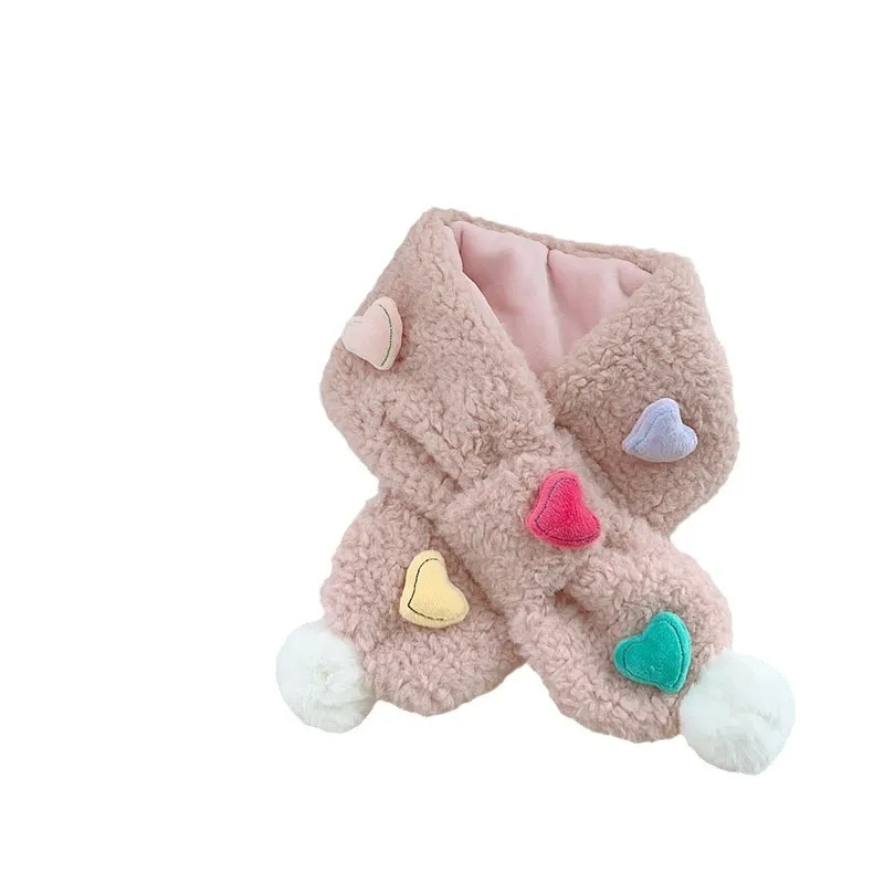 (Buy 1 Get 1) Kids  Winter  Heart-Shaped Thickening Woollining Scarf