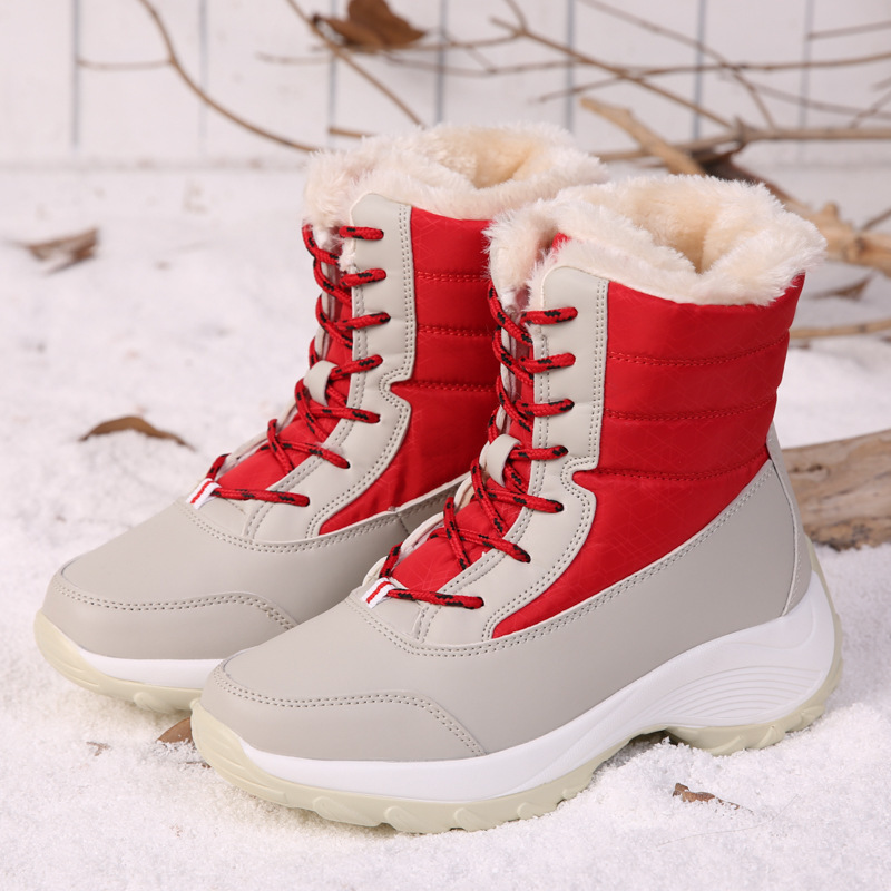 Women Fashion Plus Size Thick-Soled Velvet Warm Snow Boots