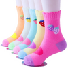 5pairs/Set Kids Girls Retro Cartoon Strawberry Comfortable Breathable Elastic Socks