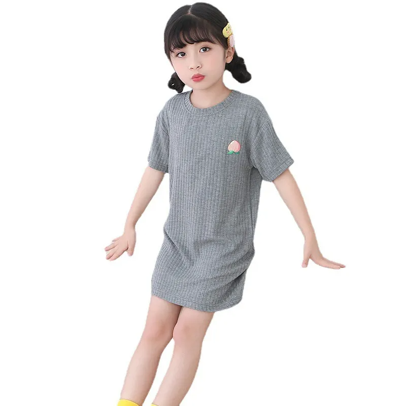 Children Kids Baby Fashion Girls Basic Casual Short Sleeve Dress