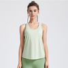 Women Casual Loose Solid Color Breathable Round Neck Sleeveless Sports Tank Top