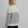 (Buy 1 Get 1) Women Fashion Casual Stripe Zipper Turtle Neck Sweater