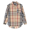 Classic Plaid Women Vintage Office Loose Long-Sleeved Shirt Lapel Blouse