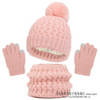 (Buy 1 Get 1) Kids Unisex Autumn Winter Fashion Casual Cute Color-Matching Hat Scarf Gloves Three-Piece Set