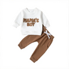 (Buy 1 Get 2) Baby Boy Fashion Letter Embroidered Sweat Pants Two-Piece Set