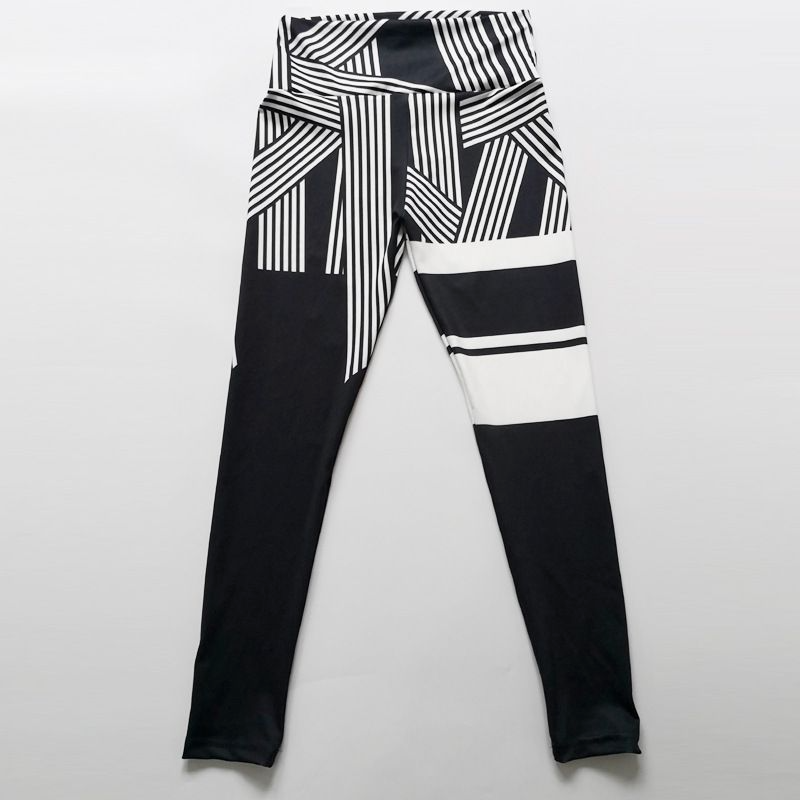 Stripe Print High-Waisted Sports Hip-Lifting Pants