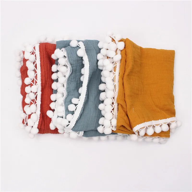 Toddlers Newborn Baby Fashion Tassel Blanket Swaddle Wrap Towel