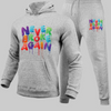 Letter Printed Couple Hoodie Sweatpants Casual Sports Athleisure Set