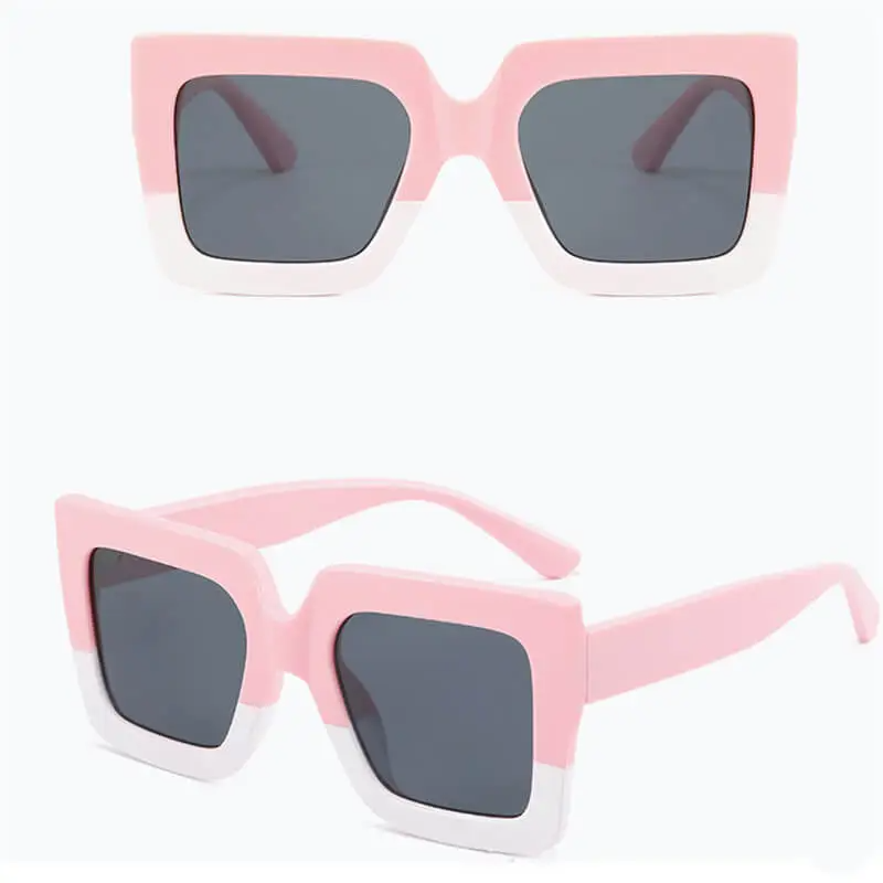 Girls Fashion V-Shaped Big Frame One-Piece Sunglasses