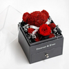 (Buy 1 Get 1) Valentine Day Immortal Rose Bear Drawer Necklace Ring Jewelry Box