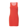 Women Fashion Sexy Solid Color Button Sleeveless Dress