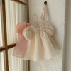 (Buy 1 Get 1) Kids Baby Girls Cute Solid Color Mesh Flowers Soft Skin-Friendly Princess Dress