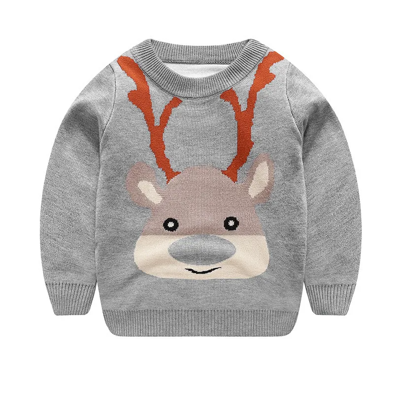 Kids Toddler Girls Boy Fashion Cartoon Christmas Elk Sweater