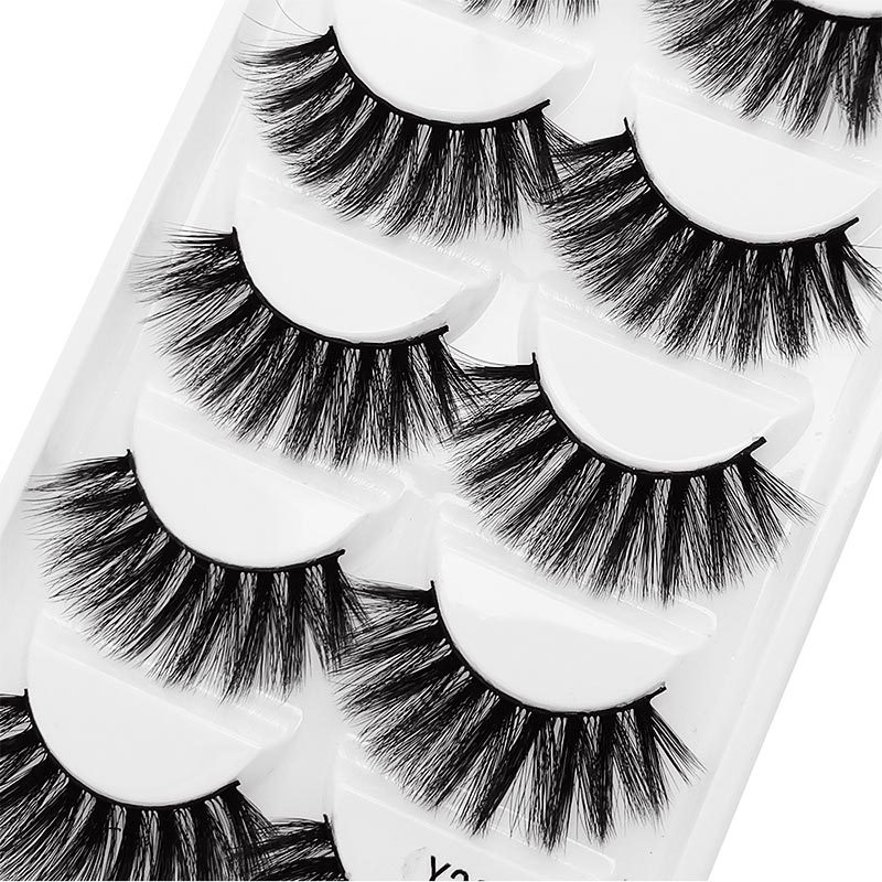 5pairs/Set Women 3D Multilayer Mink Hair Eyelashes