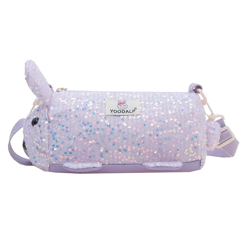 Children Kids Baby Fashion Girls Cartoon Sequin Round Crossbody Messenger Bag