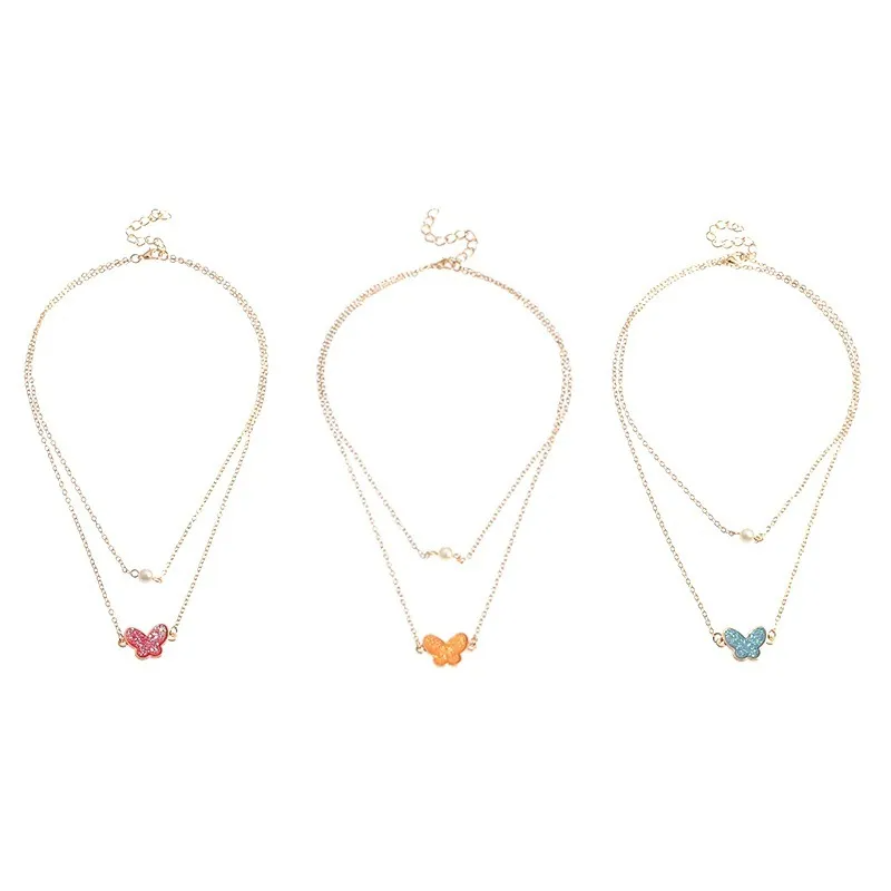 (Buy 1 Get 1) Children Kids Baby Fashion Girls Butterfly Necklace Set