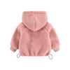 Kids Toddler Girls Boy Fashion Fall/Winter Thick Sherpa Grain Fleece Embroidered Hooded Jacket