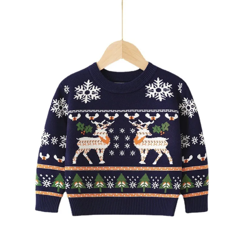 Kids Toddler Girls Boy Fashion Fall Winter Christmas Moose Sweater