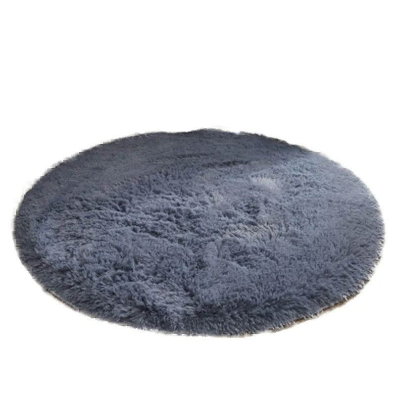 Household Solid Color Round Thickened Carpet