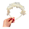 (Buy 1 Get 1) Kids Girls  Pearl Mesh Hairband