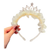 (Buy 1 Get 1) Kids Girls  Rhinestone Pearl Crown Hairband