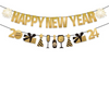 (Buy 1 Get 2) 2024 New Year Day Party Paper Banner Flag Decoration