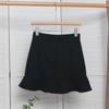 Women Summer Irregular Lotus Leaf Edge High Waist A-Line Fishtail Skirt