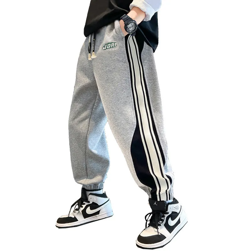 Kids Teen Boys Casual Drawstring Sports Pants Joggers