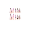 ( Buy 1 Get 2 ) Women Fashion Halloween Pink Flame Cobweb Heart Pumpkin Wearable False Nails