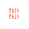 ( Buy 1 Get 2 )Valentine Day Women Fashion Love Lip Print Matte Long Wearable False Nails