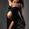 Women Sexy Strapless See-Through Lace Maternity Dresses