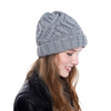 (Buy 1 Get 1) Fashion Diamond Pattern Solid Color Thick Wool Knitted Hat