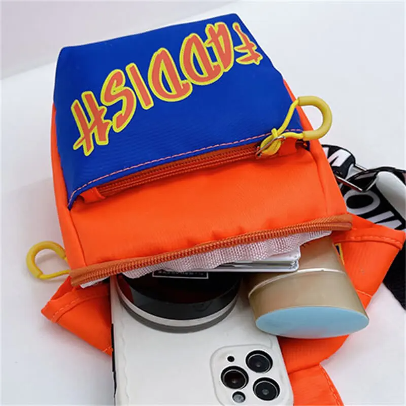 Kids Cool Letter Pattern Multicolor Chest Bag