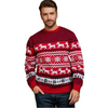 Fashion Winter Couple Men Women Christmas Round Neck Elk Jacquard Long Sleeve Knitted Sweater