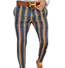 Men Fashionable All Over Print Color Blocking Straight Suit Pants