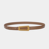 Women'S Fashion Casual Retro Alloy Smooth Buckle Thin Leather Belt